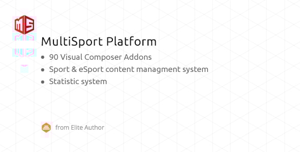 MSP – MultiSport  eSport WordPress plugin with 90 Visual Composer addons
