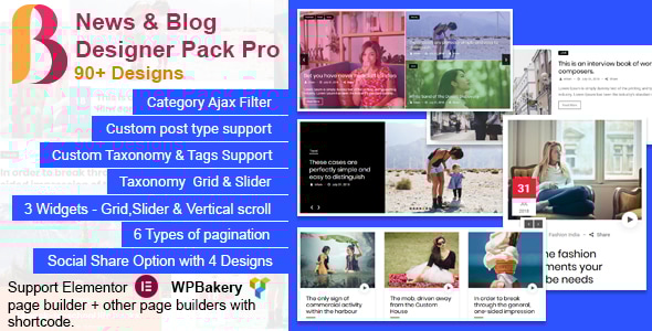 News and Blog Designer Pack Pro – Blog Plugin with Post Filter for WordPress and Elementor