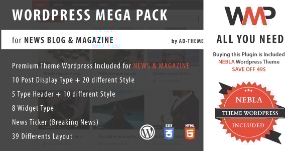 WP Mega Pack for News, Blog and Magazine – All you need
