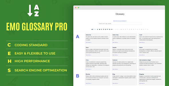 EMO Glossary Pro – WordPress Plugin