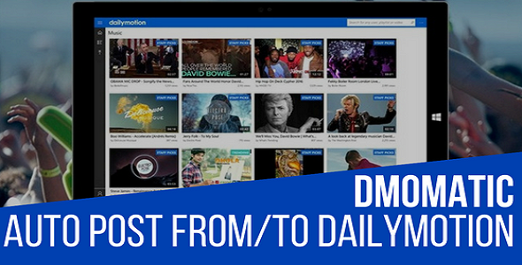 适用于 WordPress 的 DMomatic 自动帖子生成器和 Dailymotion 自动海报插件