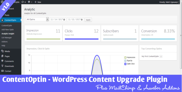 ContentOptin – WordPress 内容升级插件