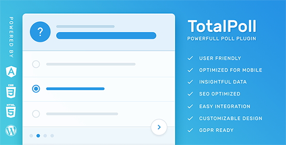 TotalPoll Pro – 响应式 WordPress 民意调查插件