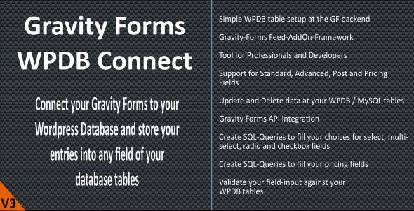 重力形式 – WPDB / MySQL Connect