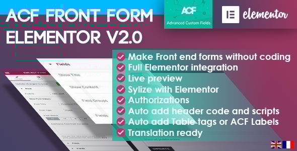 Elementor Page Builder 的 ACF Front Form