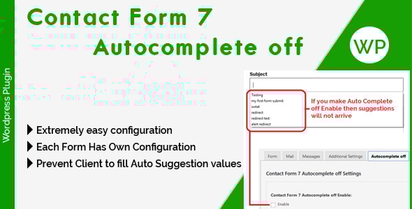 联系 Form 7 自动完成关闭