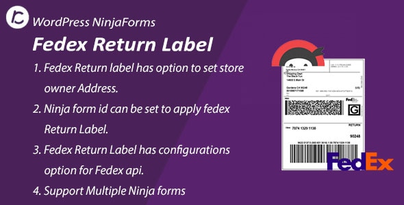 使用 Ninja 表单的 FedEx 退件标签