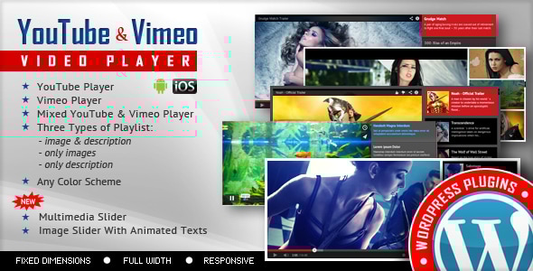 Youtube Vimeo 视频播放器和滑块 WP 插件