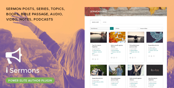iSermons – WordPress Sermons Manager 插件