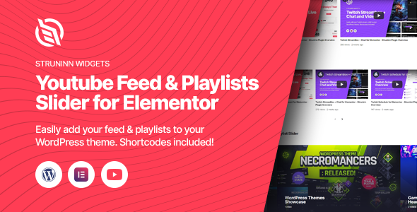 Struninn – Youtube Feed 和 Playlists 滑块