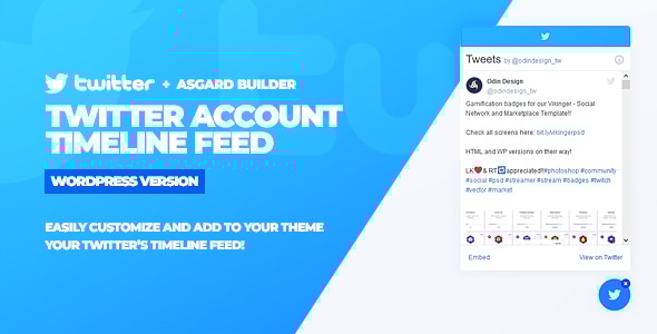 Twitter Timeline Feed WordPress 插件