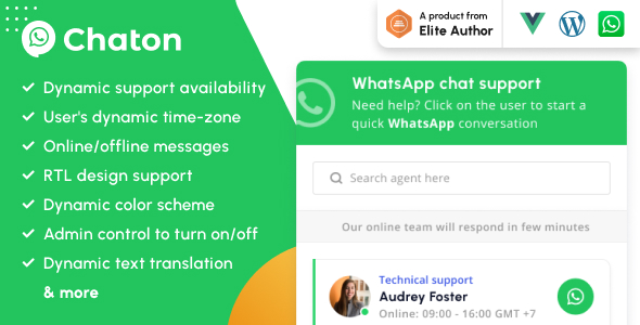 Chaton – WhatsApp Chat WordPress 插件