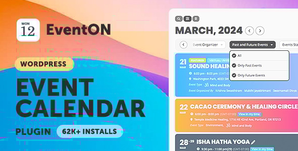 EventON – WordPress 虚拟活动日历插件