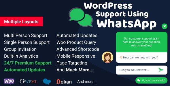 使用 WhatsApp 的 WordPress 支持