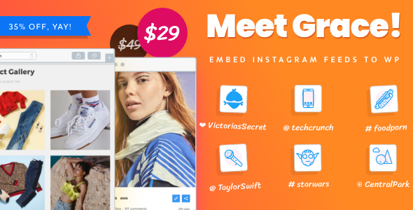 Grace — Instagram 帖子的 WordPress 照片源